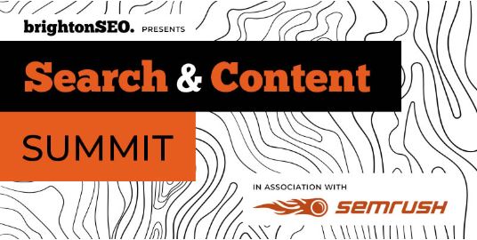 The Seacrh and Content Summit advertisement