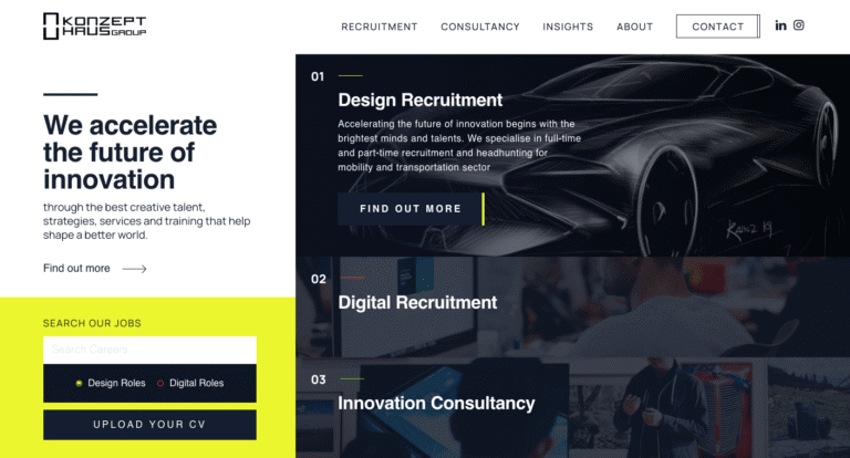 The Konzepthaus homepage