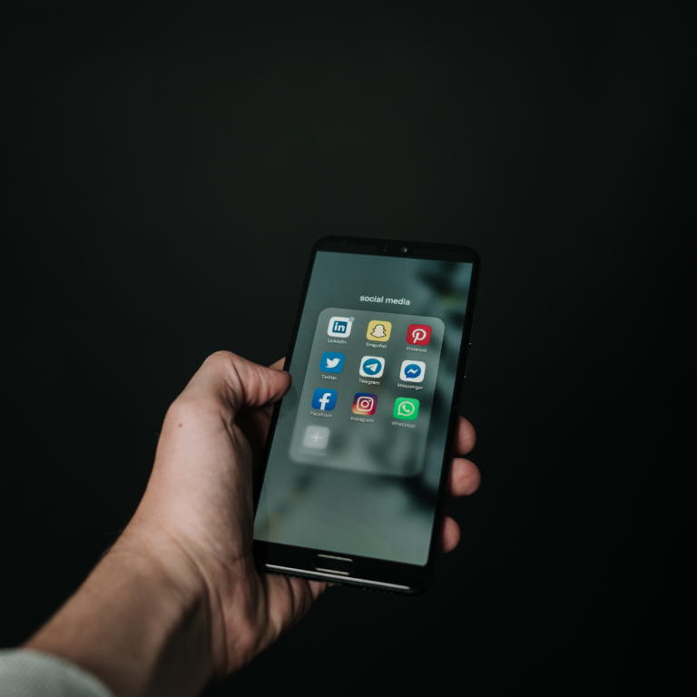 Social Media mobile apps on phone