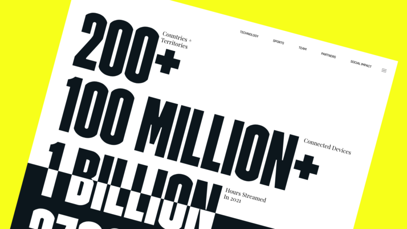 Dazn - Black & White design statistics display