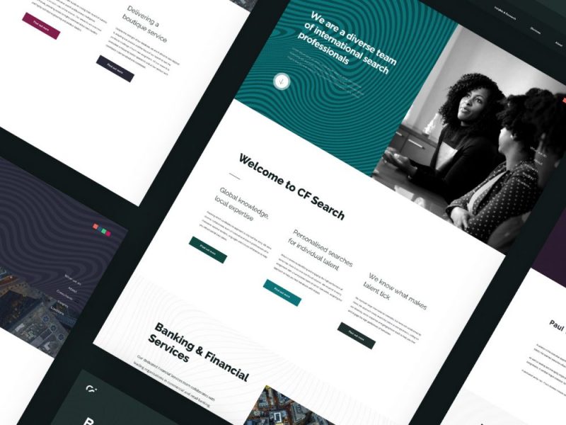 Carmichael Fisher's creative, modern & clean website design